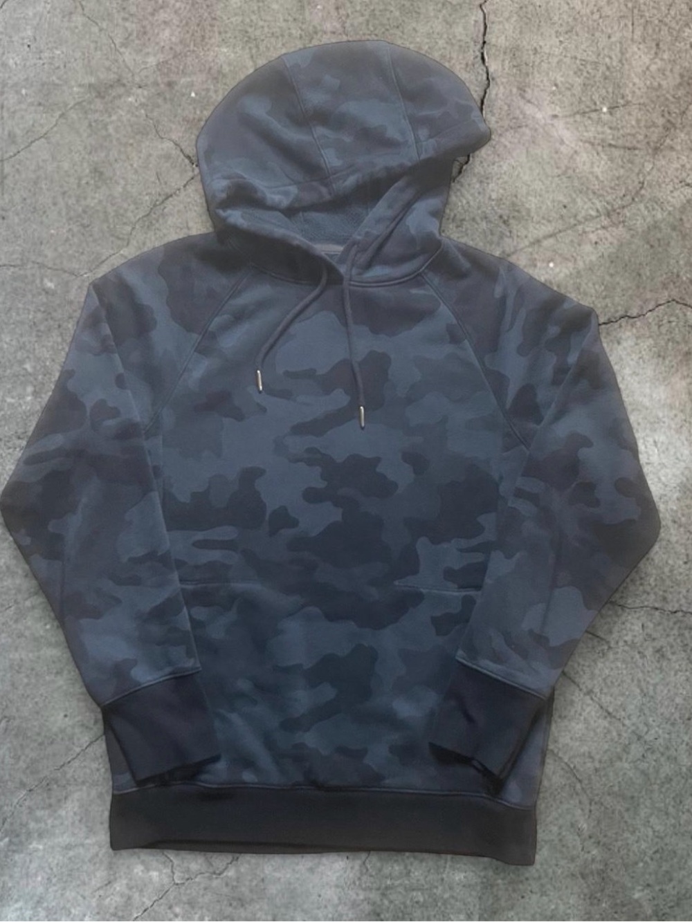 Men's Black Camo Hoodie - Pullover Hooded Shirt